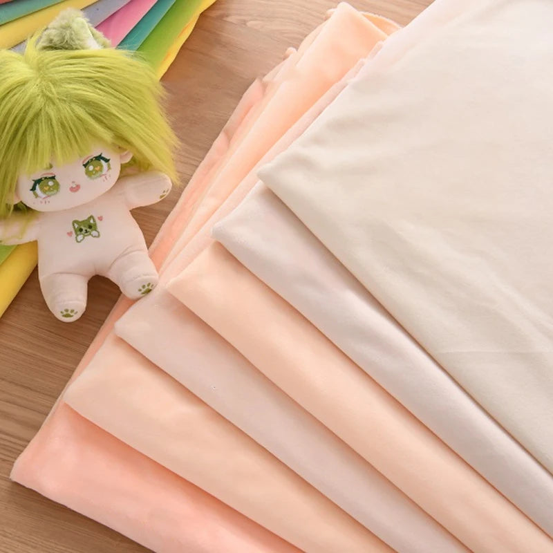 50x50cm 1mm Doll Skin Fabric Factory Special Skin Color Fabric Crystal Super Soft Short Plush Fabric DIY Handmade Cloth TJ987