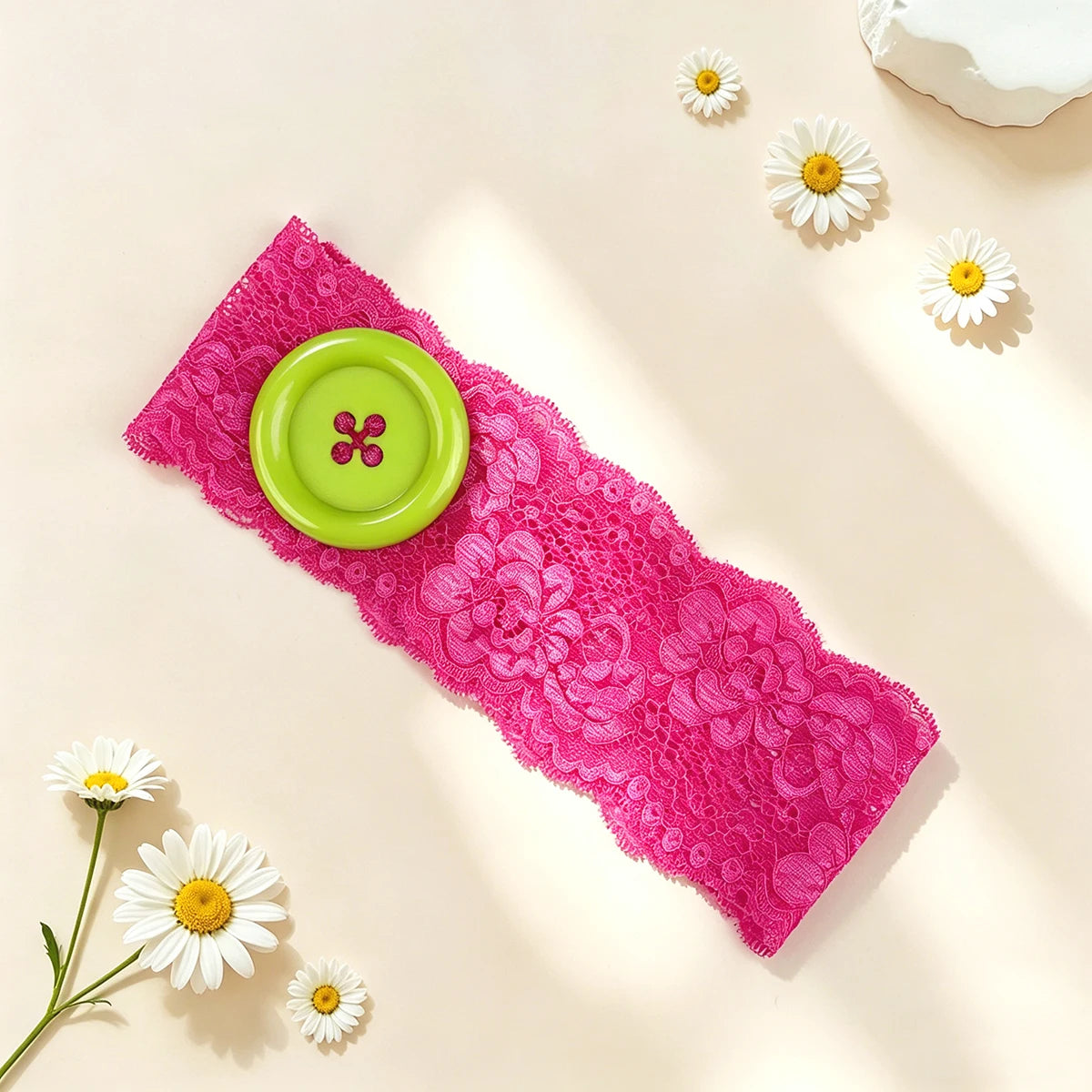 Vintage Women's Polka Dot Button Headband Spicy Girl Ins Y2K Japanese Trendy Headband Sweet Cool Sports Yoga Headband - D-2