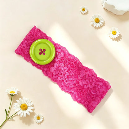 Vintage Women's Polka Dot Button Headband Spicy Girl Ins Y2K Japanese Trendy Headband Sweet Cool Sports Yoga Headband - D-2