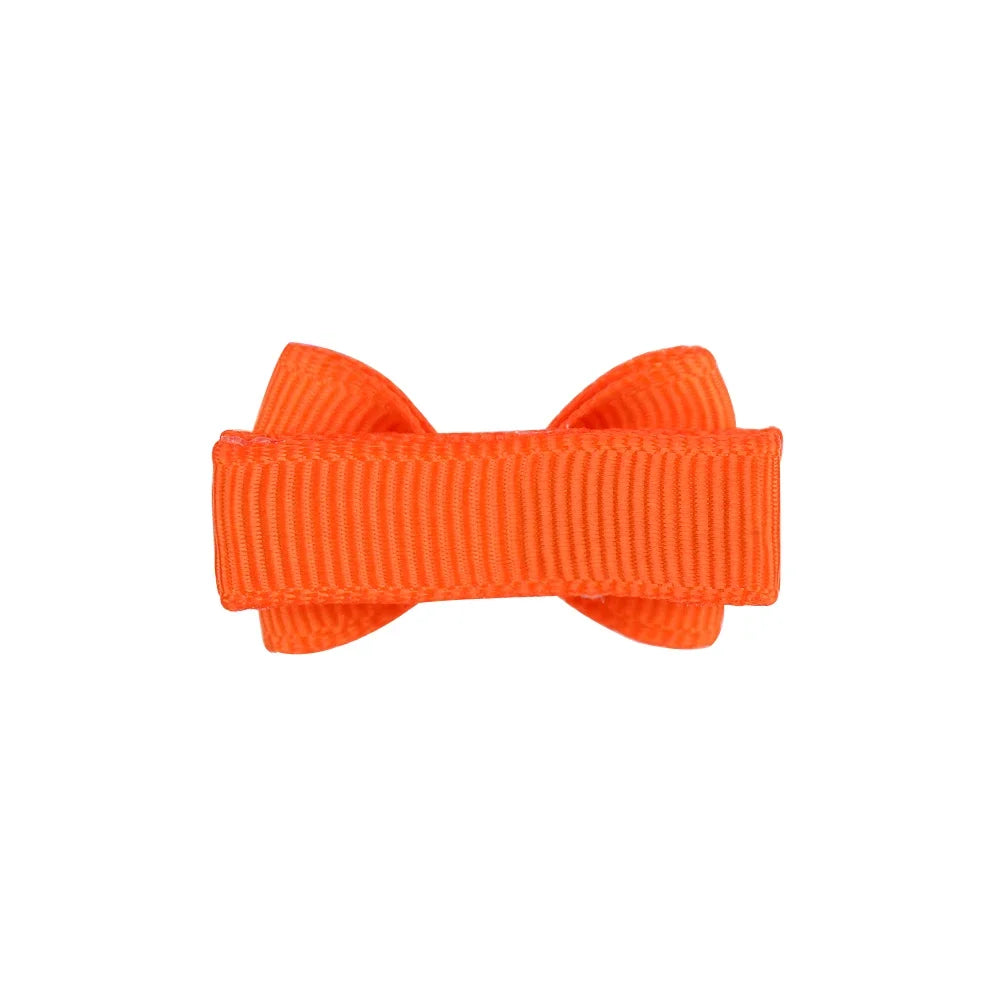 1.2 Inches Solid Colors Mini Hair Bows With Clip For Kids Girls Hairgrips Ribbon Covered Safety Bows Headwear Hair Accessorie