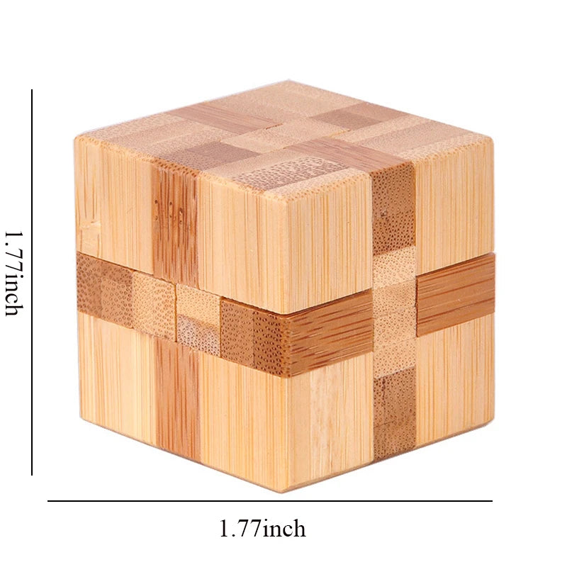 Wooden Kong Ming Lock Lu Ban Lock IQ Brain Teaser Educational Toy for Kids Children Montessori 3D Puzzles Game Unlock Toys Ad