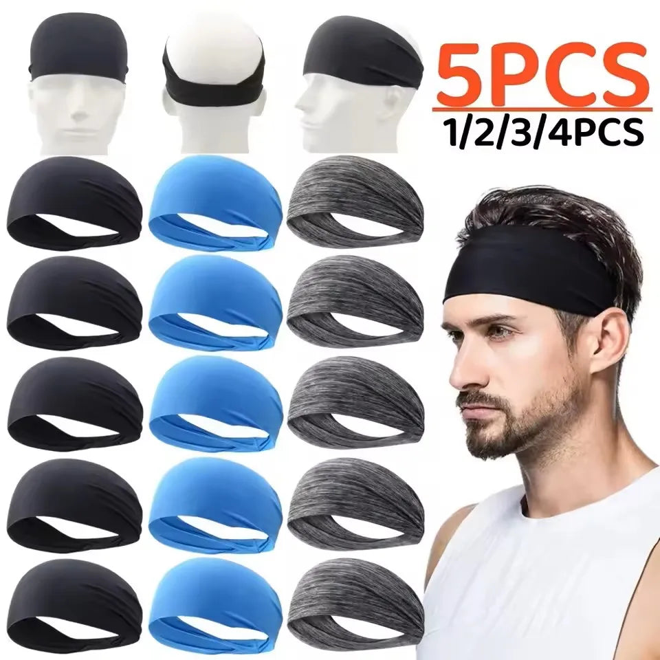 Elastic Sports Headbands Sweat Absorption Headdress Quick Dry Workout Headband Anti-slip Breathable Sweatbands for Yoga Runni