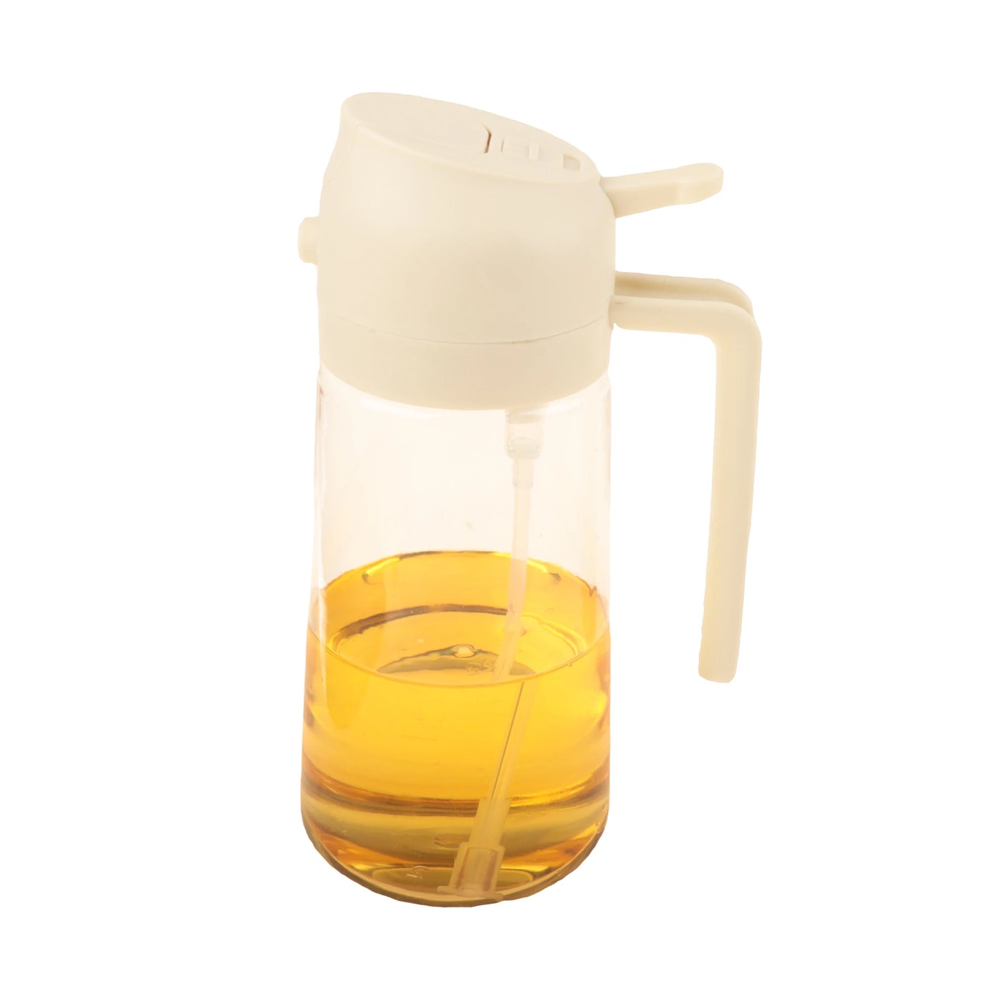 16oz Oil Dispenser Bottle for Kitchen, 2 in 1 Olive Oil Dispenser and Oil Sprayer, 470ml Olive Oil Spray Bottle for Cooking -