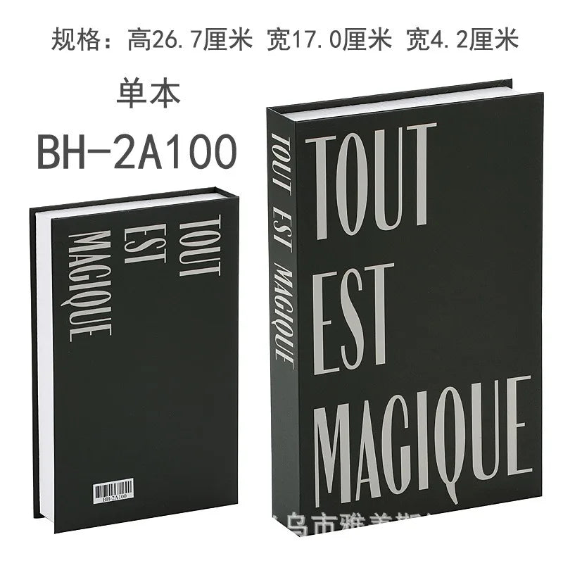 Home Decor Ornaments Living Room Study Soft Prop Book Box Luxury Coffee Table Books Modern Fake Books for Decoration - BH2A10