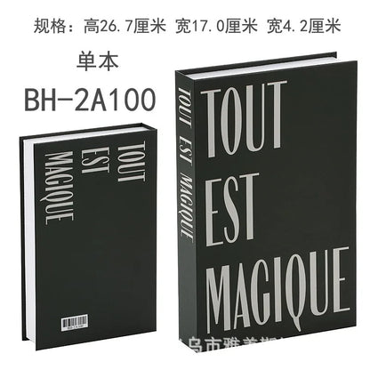 Home Decor Ornaments Living Room Study Soft Prop Book Box Luxury Coffee Table Books Modern Fake Books for Decoration - BH2A10