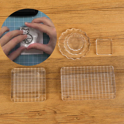 Clear Acrylic Stamp Block Use Clear Cling Mounted Rubber Stamp DIY Scrapbooking Clear Photo Album Decorative Handmade Tools