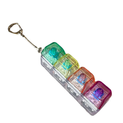 1/4/9Keys Finger Button Mechanical Keyboard Keycaps Keychain Fidget Toys Decompression Stress Relief Keyboard Clicker Kids To
