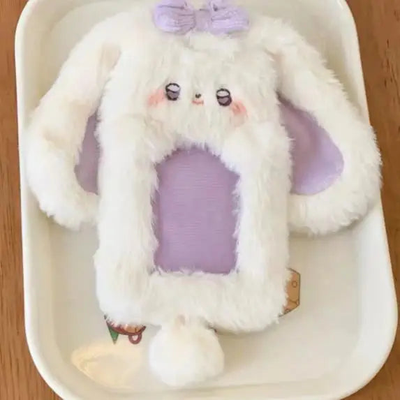 Cute Little Devil Plush Card Holder for Students Campus Photo ID Bus Card Display Pendant Pocket Card Protector Accessories