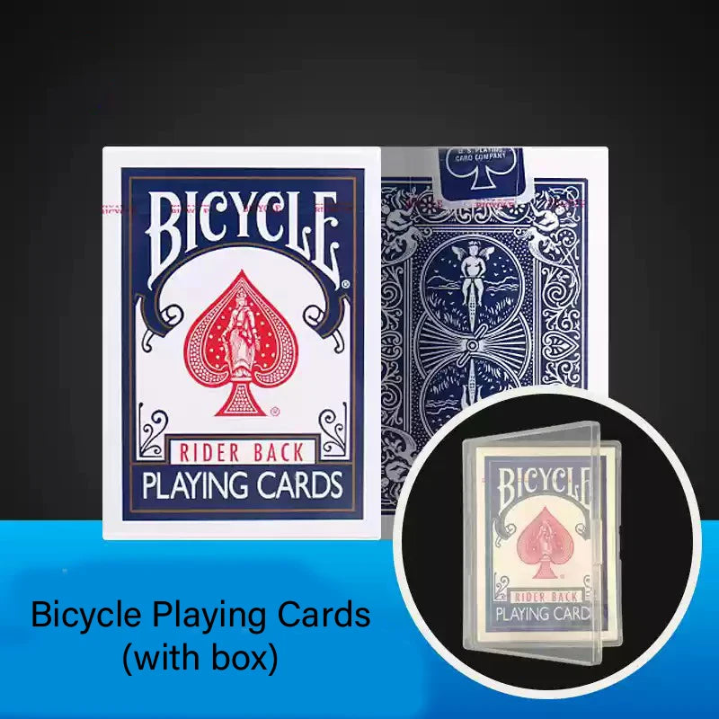 Bicycle Rider Back Playing Cards Magic Tricks Poker Magia Close Up Street Illusions Gimmicks Mentalism Props Kids Toys - blue