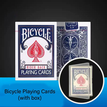 Bicycle Rider Back Playing Cards Magic Tricks Poker Magia Close Up Street Illusions Gimmicks Mentalism Props Kids Toys - blue