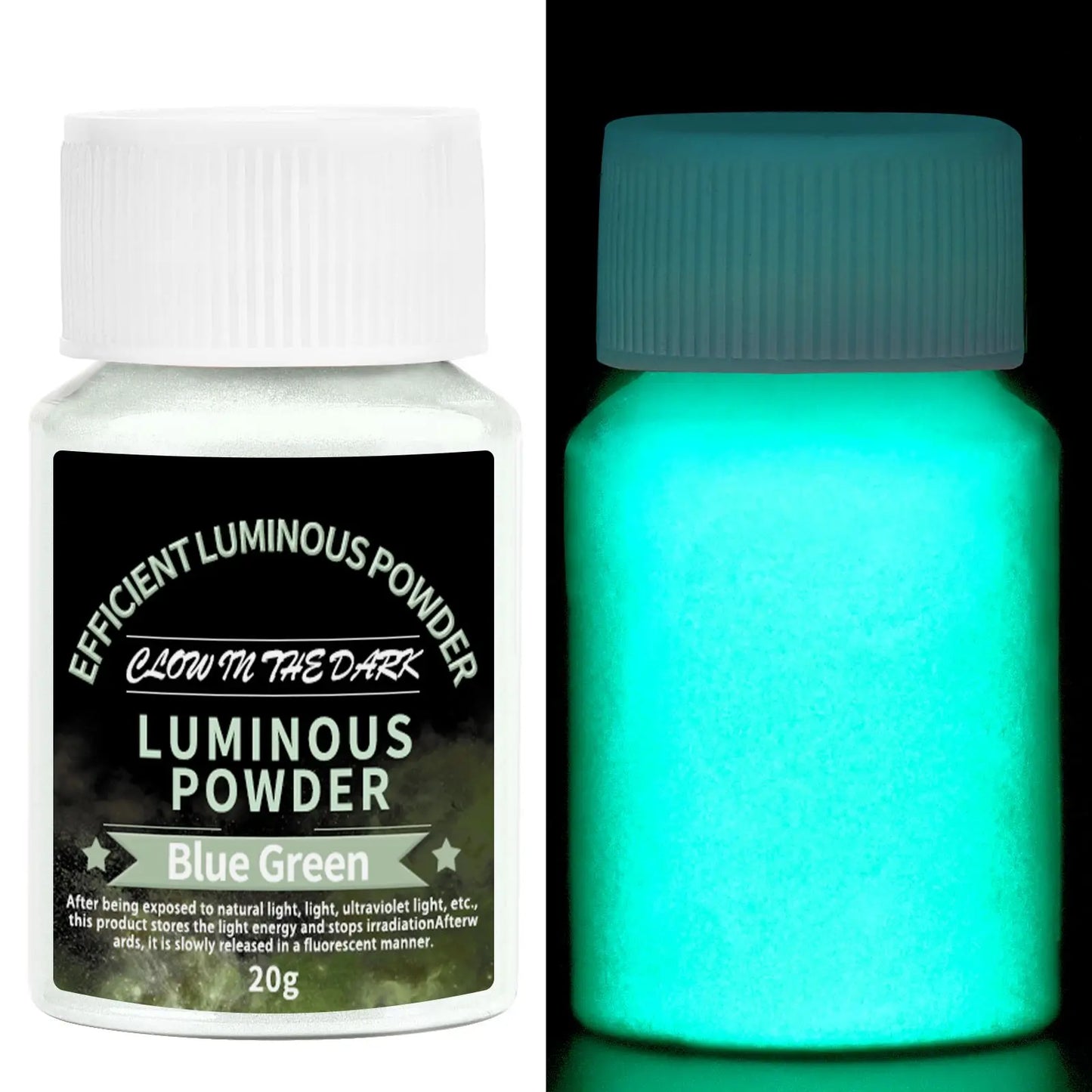 20g Long Lasting Bright Luminous Powder Paint Epoxy Resin Pigment Glow In The Dark Fluorescent Powder DIY Jewelry Making Fill