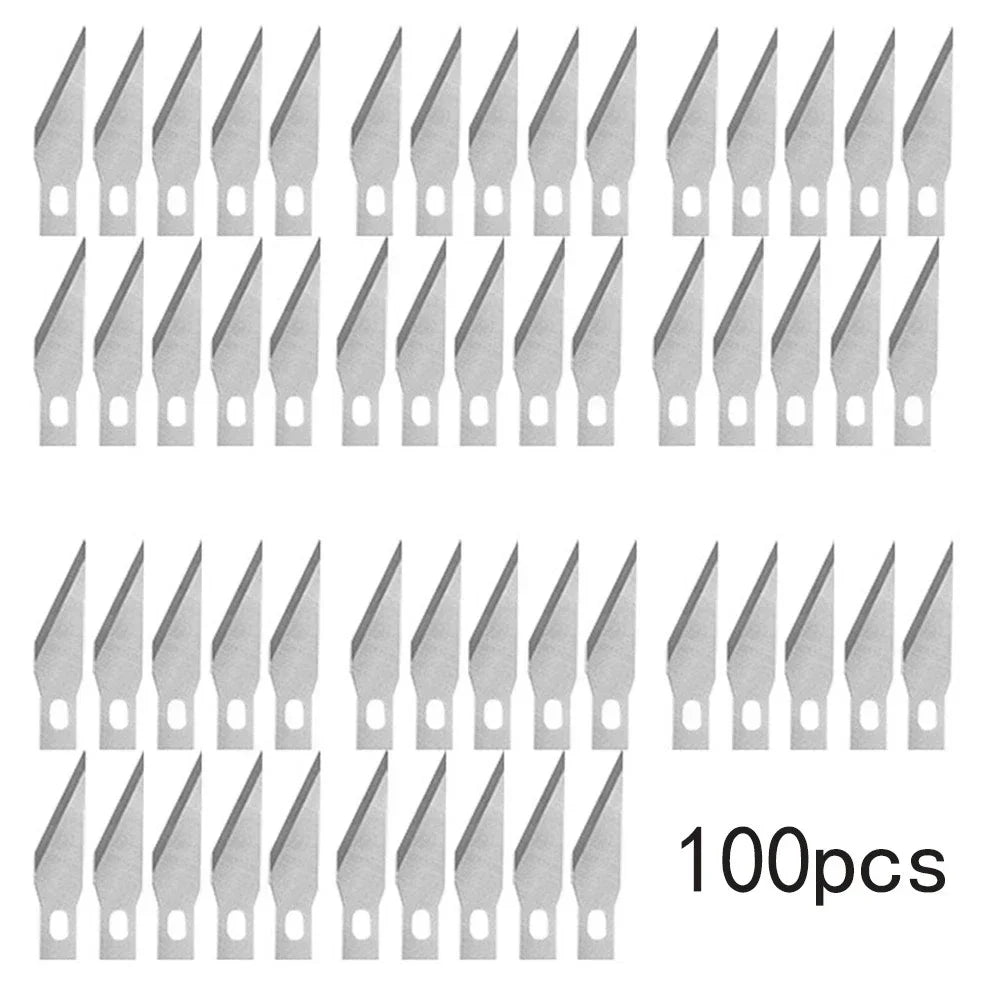 Craft Sculpture Carving Fruit Food Scalpel 100/50pcs Knife DIY Wood Cutting Tool Metal Engraving Blades Knifes Wood Carving D