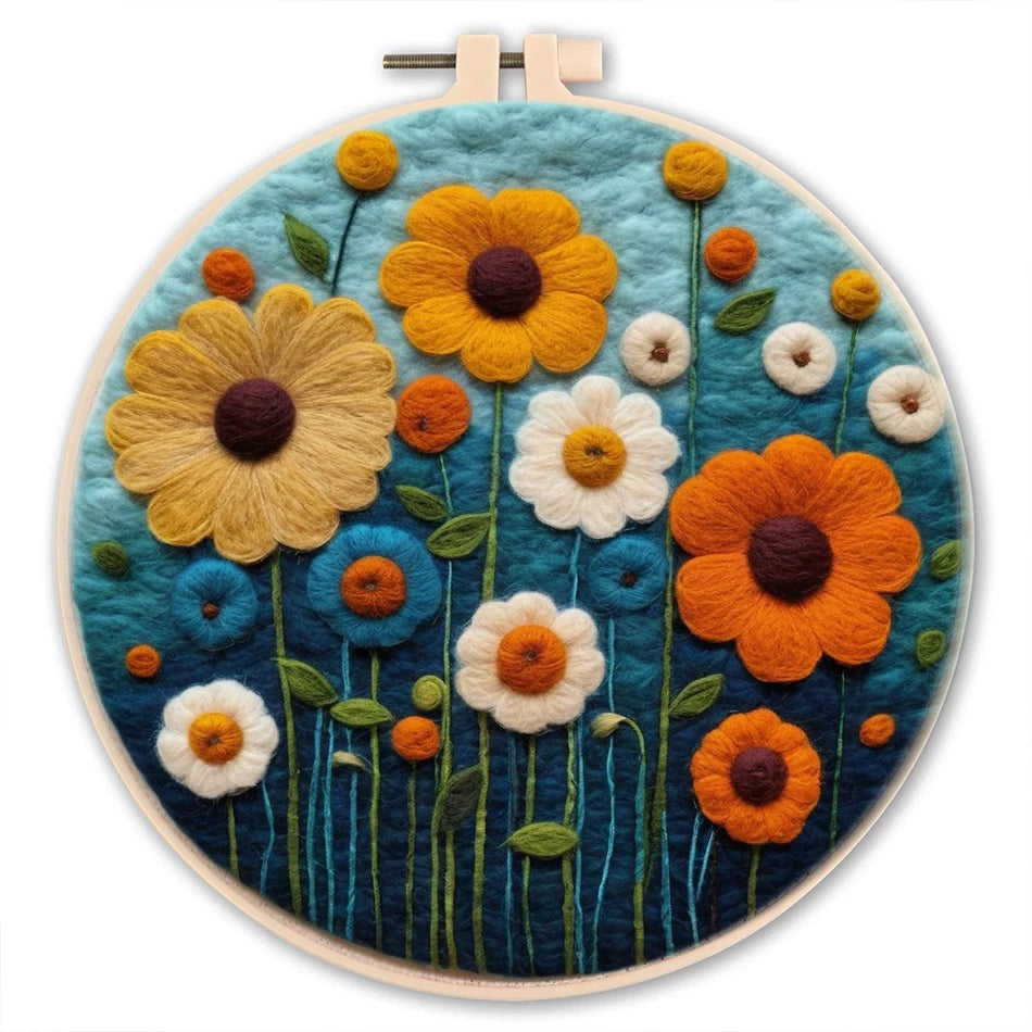Needle Felting Kit For Beginner Wool Painting Kit DIY Felt Wool Needle Felt Set Tool Landscape Gift Picture For Home Decors -
