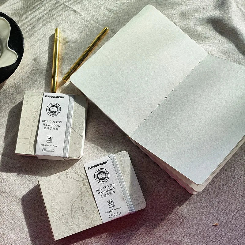 POTENTATE Watercolor 100% Cotton Paper Pad 24 Sheets10x10cm/9x14cm/13x19cm Artists Beginners Watercolor Sketchbook Drawing Pa