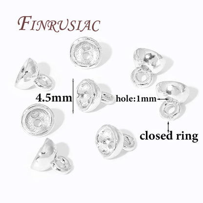 10/20Pcs 18k Real Gold Plated End Cap For Jewelry,Crimp Beads,Jewelry Making Materials,Clam Shell Bead Tip,DIY Accessories
