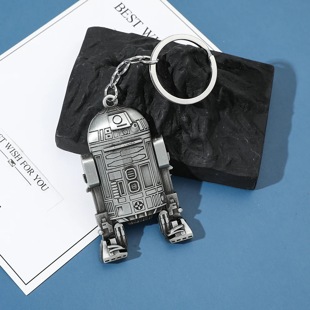 Vintage Star War Men's Spaceship Keychain Anime Destroyer Battleship Car Trinket Bag Keyrings Accessories Party Gifts