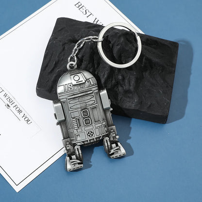 Vintage Star War Men's Spaceship Keychain Anime Destroyer Battleship Car Trinket Bag Keyrings Accessories Party Gifts