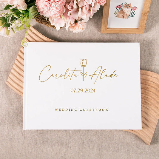 Custom Wedding Guestbook Personalized Guest Book Sign Engagement Photo Album Book Unique Wedding Guestbook Wedding Keepsake G
