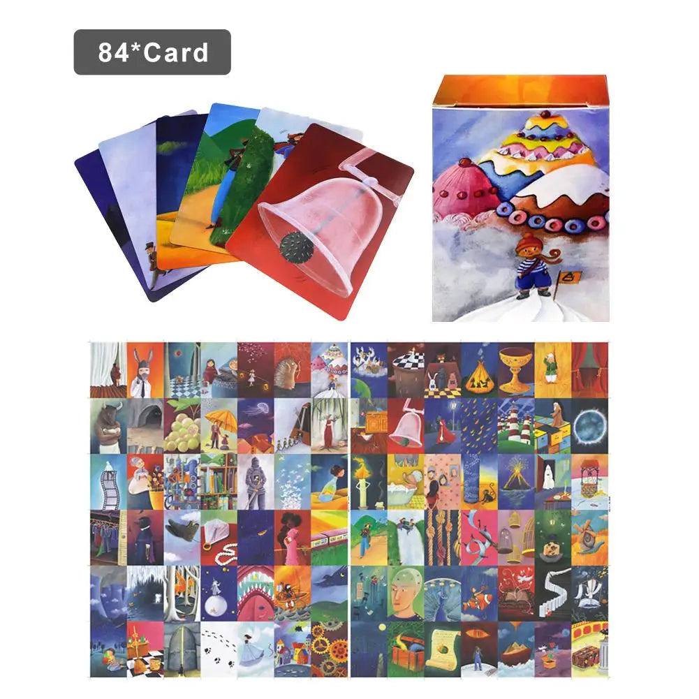 84 Playing Cards Mini Tell Story Cards Board Game Education Game For Kids Family Party Table Game