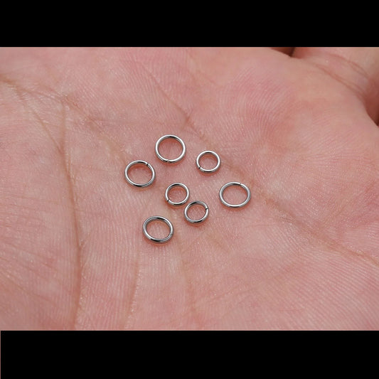 30-200Pcs 3-25mm Stainless Steel Split Ring Open Single Loops Jump Rings Connectors for DIY Jewelry Making Findings Accessori