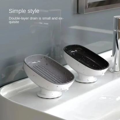Super Suction Cup Soap Dish with drain water For Bathroom Soap Holder Kithcen Sponge Holder Soap container Bathroom Supplies2