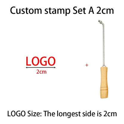 M8 Logo Customized Iron Branding Stamp Personalized Customization Wooden Soldering Iron Seal Customized Leather Stamping Seal