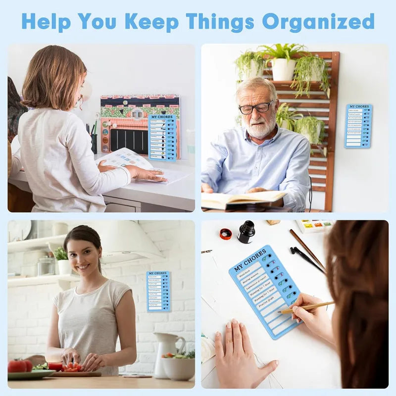 Reusable My Chores Checklist Task Board Daily Schedule Planner Memo Chore Chart Kid Responsibility Behavior Self Discipline C