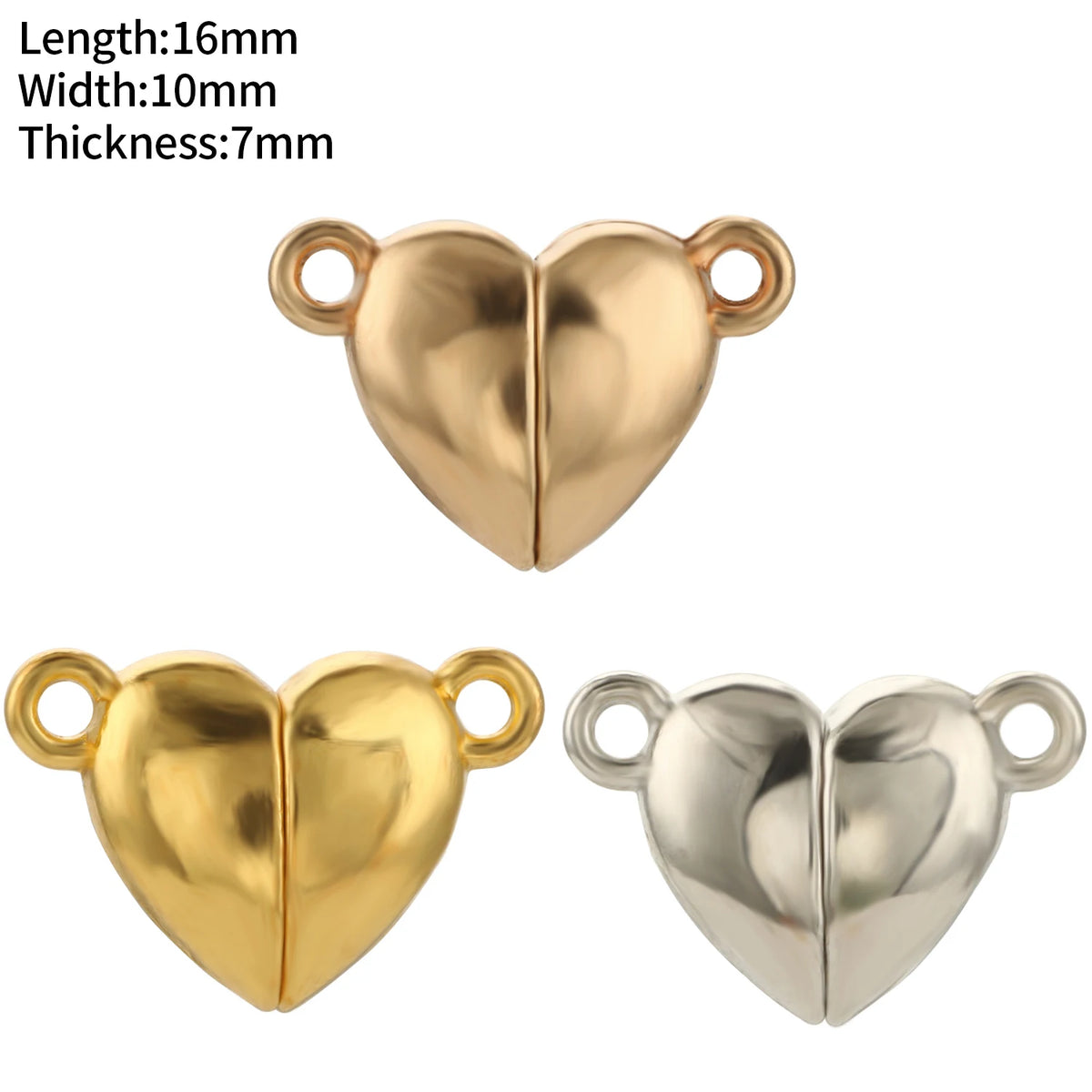 10-5Sets Stainless Steel Strong Magnetic Clasps Magnet End Clasp Connectors For Jewelry Making DIY Bracelet Necklace Accessor