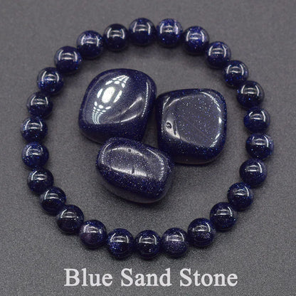 Real 5A Natural Lapis Lazuli Stone Beads Bracelet Homme Elastic Energy Healing Jewelry for Women Gift for Boyfriend - 27 Blue