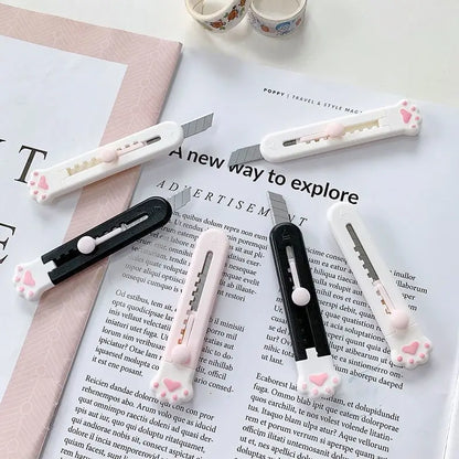Mr.Paper Mini Portable Cat's Paw Tool Knife Cute Creative Exquisite Handbook Decoration Paper Cutting Stationery Supplies