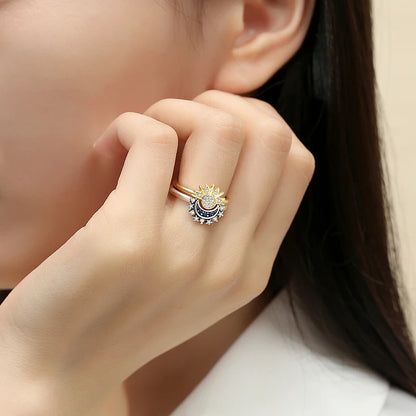 Original 925 Sterling Silver Ring Love Heart Pave CZ Crystal Stackable Rings For Women Wedding Engagement Birthday Gift Jewel