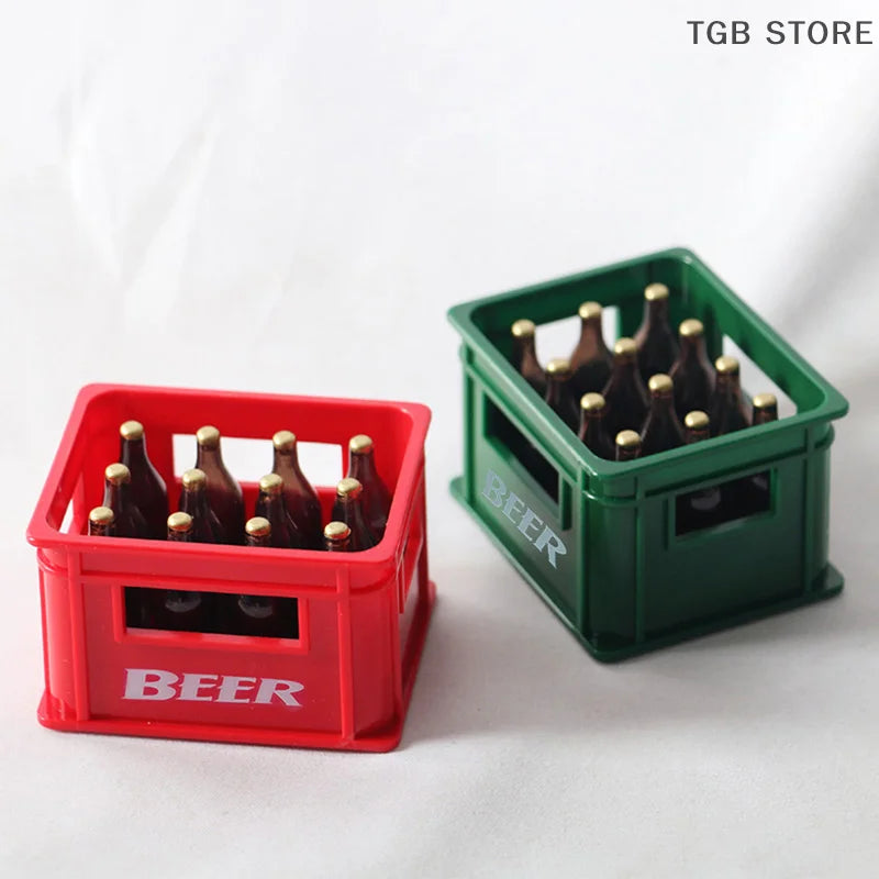 1:12 Dollhouse Mini Beer Drink Bottle Beer Box Drink Box Bar Kitchen Decor Toy