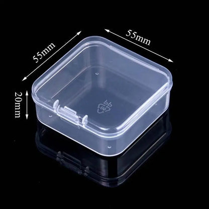 Mini Plastic Box Rectangular Box Translucent Box Packing Box Storage Box Dustproof Solid Strong Jewelry Storage Case Containe