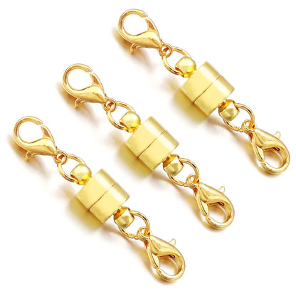 5Sets Strong Magnetic Clasps Copper Double Lobster Clasps Magnet Connectors Buckle Fasteners For DIY Jewelry Making Bracelets
