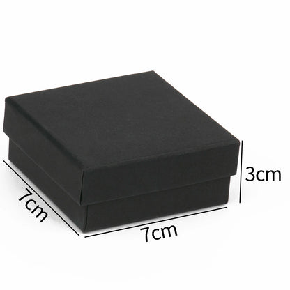 1PCS Black Square Jewelry Display Gifts Box Organizer Engagement for Ring Earring Brooch Necklace Bracelet Packaging Boxes - 