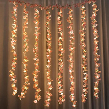 180CM Artificial Sakura Flowers Vine for Wedding Decoration Garden Arch Home Room Decor Party Bridal Fake Silk Outdoor Orname