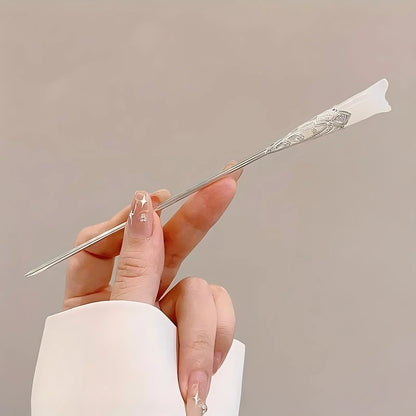 Elegant Chinese Style Hair Clip Tassel Hair Stick Traditional Floral Design Hairstyle Accessory Women Jewelry Hairpin Hairnee