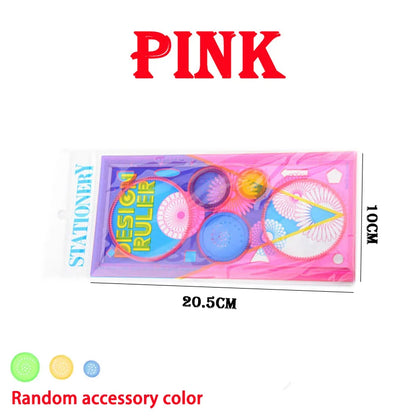 Geometry Spirograph Drawing Stencils Set Painting Template Art Crafts Creative Kids Educational Toy Variety of Flowers Ruler 