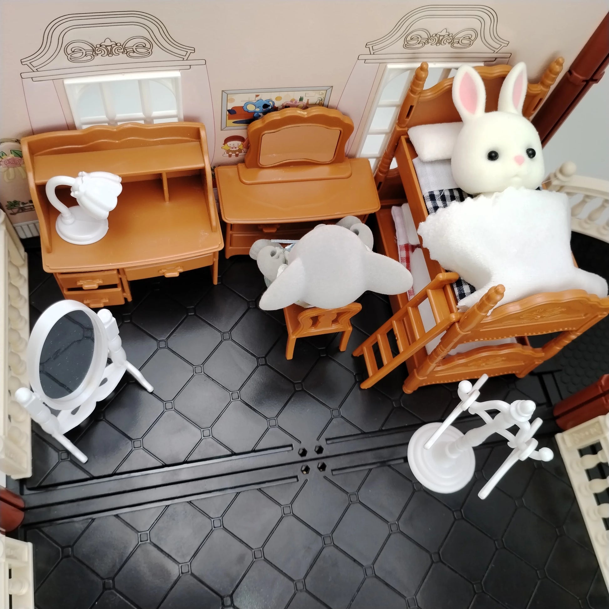 miniature items dollhouse furniture accessories living room bedroom supermarket shopping games family interaction doll kids t