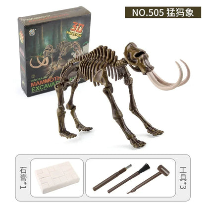 Dinosaur Excavation Fossil Archaeology Scientific and Educational Toy DIY Assembly Simulation Dinosaur Skeleton Animal Model