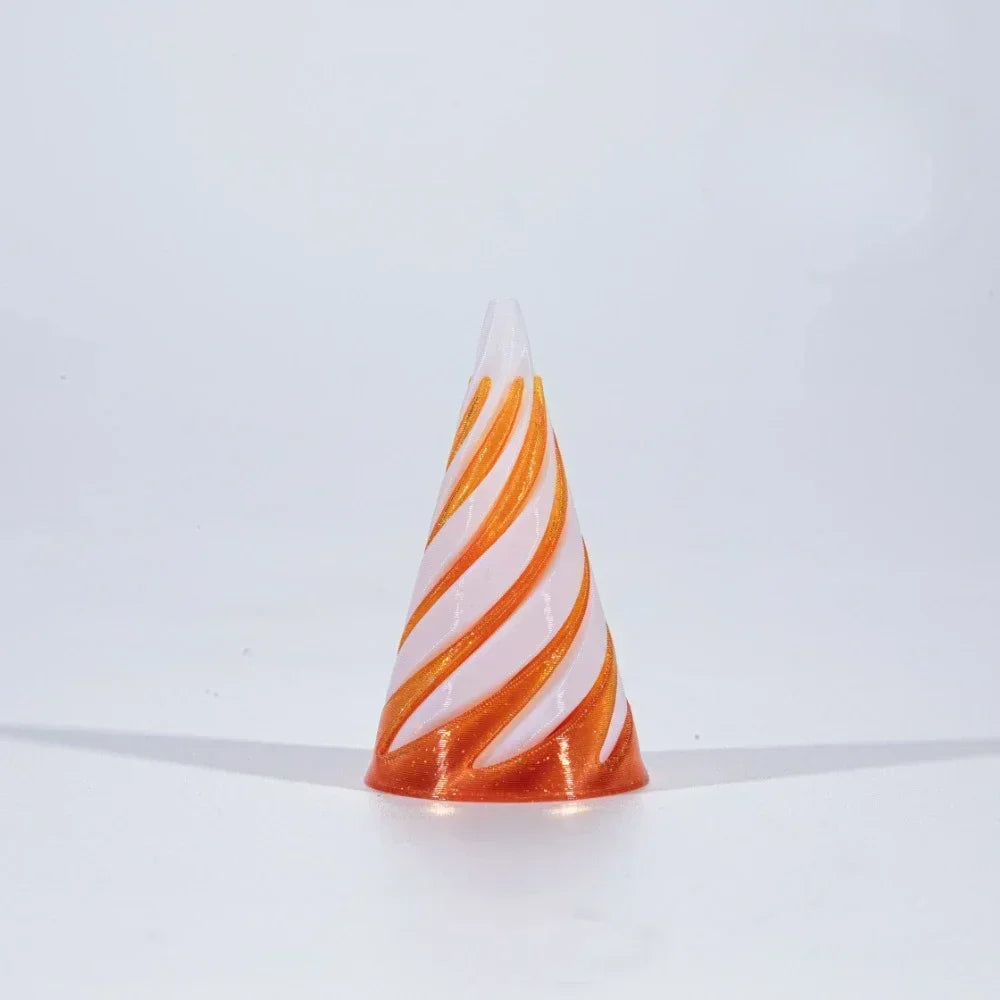 3D Printed Spiral Cone Pyramid Passthrough Sculpture Pass Through Pyramid Toy Mini Vortex Thread Illusion Cone Spiral Ornamen