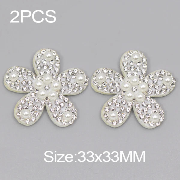 26 English Letters Pearl Rhinestone Patches For Clothes A-Z Alphabet Pearl Rhinestones Applique Sew On/Glue On Patches DIY Na