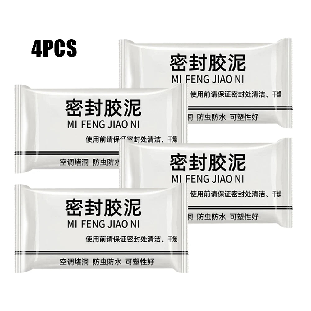 1/4pcs Wall Hole Sealing Cement Clay Sealant Cover Cracks Waterproof Repair Pipe Air Conditioning Hole Plugging Glue - 4pcs