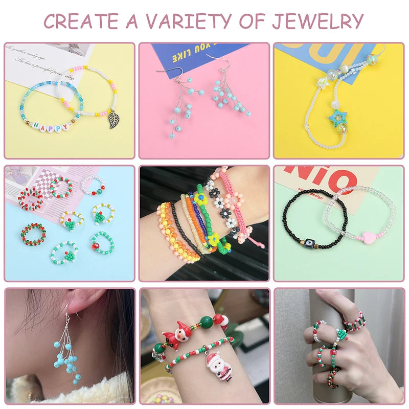 About 5200Pcs24 Grid Rice Bead Box Handmade DIY Jewelry Bracelet Earrings Kandi Jewelry Accessories Materials