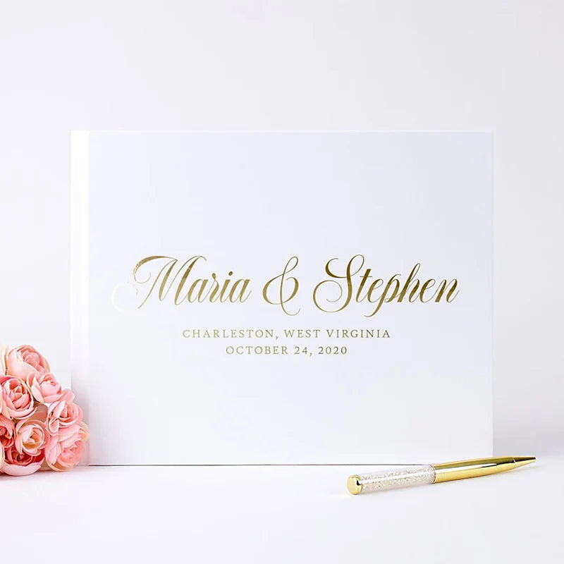 Custom Wedding Guestbook Personalized Guest Book Sign Engagement Photo Album Book Unique Wedding Guestbook Wedding Keepsake G