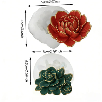 Lotus Flower Silicone Mold，For resin crafting - Suitable for candles、DIYCrafts、Valentine's Day、Mother's Day、Christmas Decorat