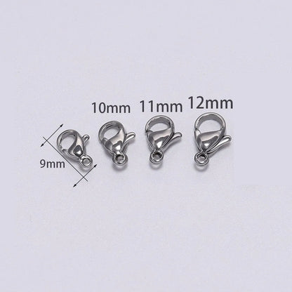 10/20/30Pcs Stainless Steel Gold Plated Lobster Clasp Claw Clasps For Bracelet Necklace Chain Diy Jewelry Making Supplies
