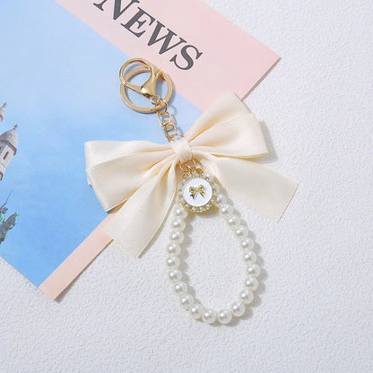 Keychain with Bow, Large Bow Tie, Carrying Bag for Hanging, Ornament, Bag Decorations, DIY Headphone Case, Accessories