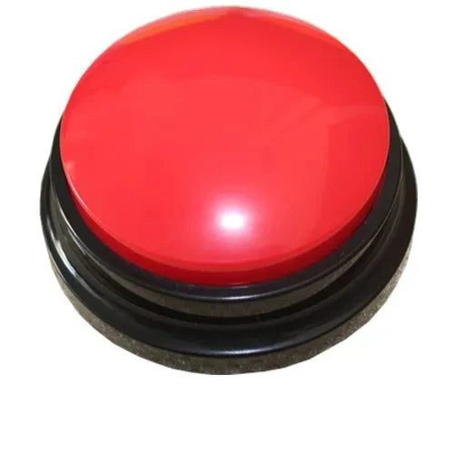 Pet Button Color Voice Recording Button, Dog Buttons for Communication Pet Training Buzzer, 30 Second Record - Red A