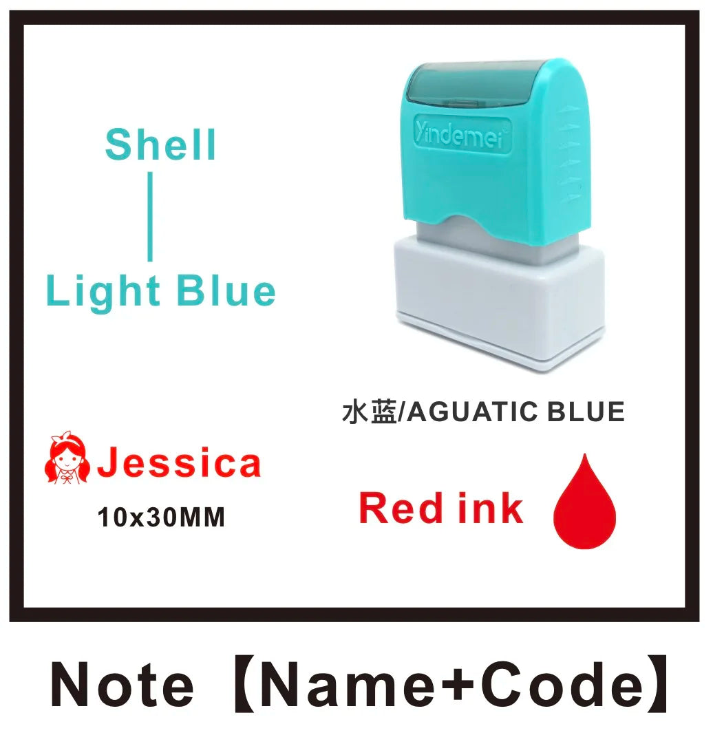 Custom Teacher Name Ink Stamp Signature Calligraphy Selfing-Inking Personalized Letter Stamp For School Student - 23